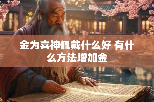 金为喜神佩戴什么好 有什么方法增加金