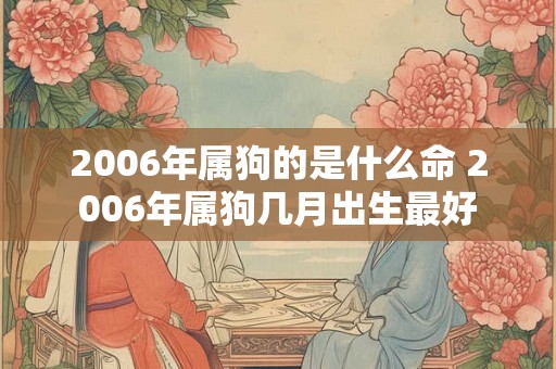 2006年属狗的是什么命 2006年属狗几月出生最好