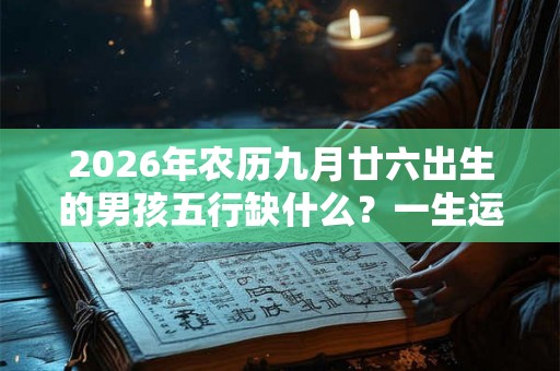 2026年农历九月廿六出生的男孩五行缺什么？一生运势分析