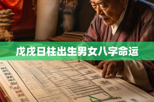 戊戌日柱出生男女八字命运