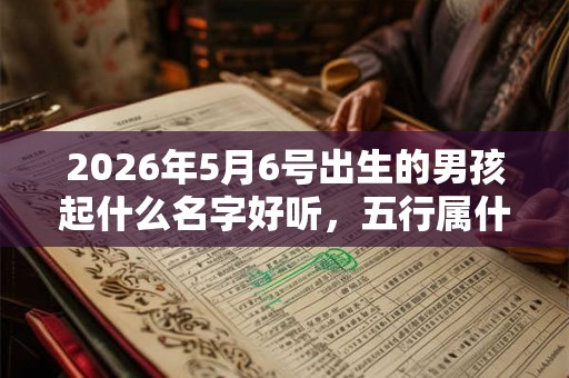 2026年5月6号出生的男孩起什么名字好听，五行属什么