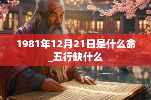 1981年12月21日是什么命_五行缺什么