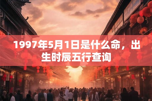 1997年5月1日是什么命，出生时辰五行查询