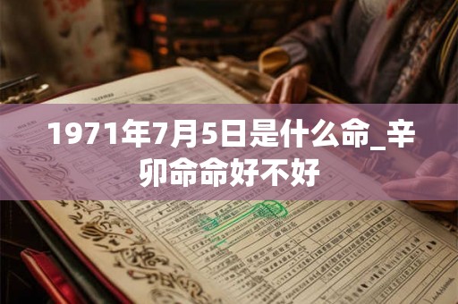1971年7月5日是什么命_辛卯命命好不好