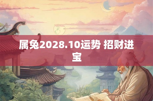属兔2028.10运势 招财进宝 属兔2028.10运势 招财进宝