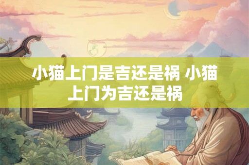 小猫上门是吉还是祸 小猫上门为吉还是祸 小猫上门是吉还是祸 小猫上门为吉还是祸