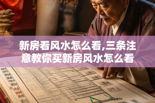 新房看风水怎么看,三条注意教你买新房风水怎么看