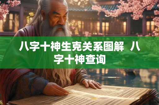 八字十神生克关系图解  八字十神查询