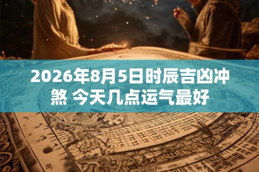 2026年8月5日时辰吉凶冲煞 今天几点运气最好