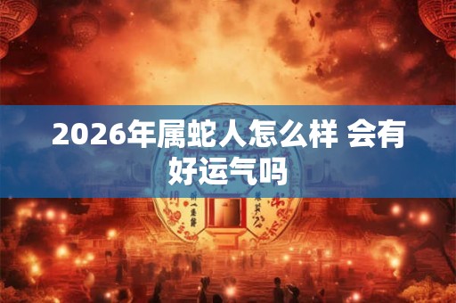 2026年属蛇人怎么样 会有好运气吗