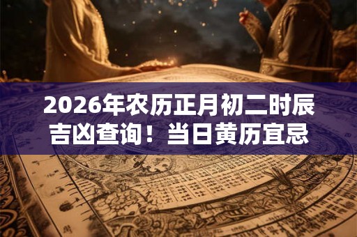 2026年农历正月初二时辰吉凶查询!当日黄历宜忌 2026年农历正月初二时辰吉凶查询!当日黄历宜忌
