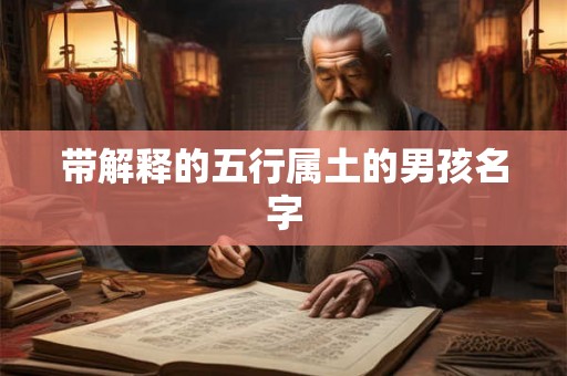 带解释的五行属土的男孩名字