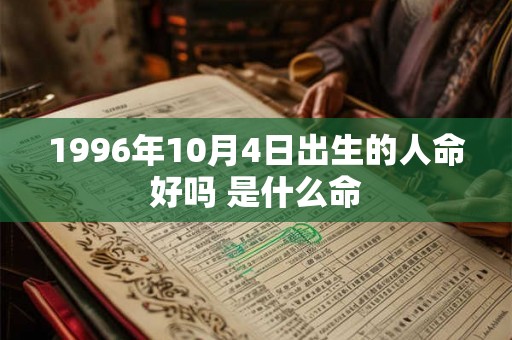 1996年10月4日出生的人命好吗 是什么命
