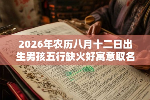 2026年农历八月十二日出生男孩五行缺火好寓意取名大全
