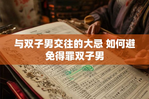 与双子男交往的大忌 如何避免得罪双子男