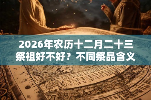 2026年农历十二月二十三祭祖好不好？不同祭品含义是什么