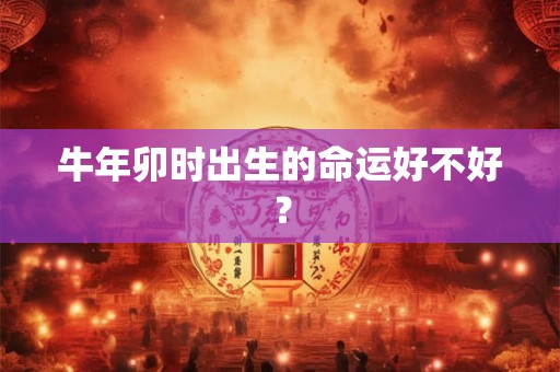 牛年卯时出生的命运好不好？