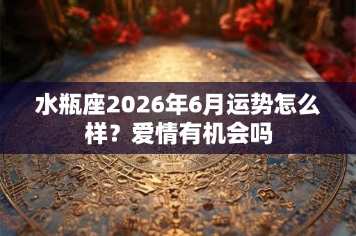 水瓶座2026年6月运势怎么样？爱情有机会吗