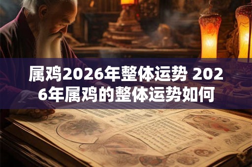 属鸡2026年整体运势 2026年属鸡的整体运势如何