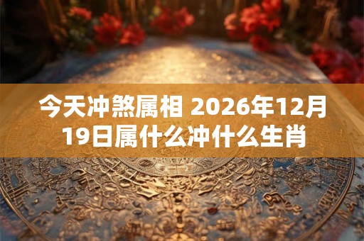 今天冲煞属相 2026年12月19日属什么冲什么生肖