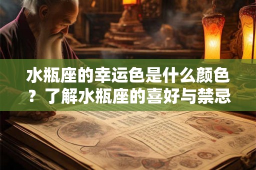 水瓶座的幸运色是什么颜色？了解水瓶座的喜好与禁忌色