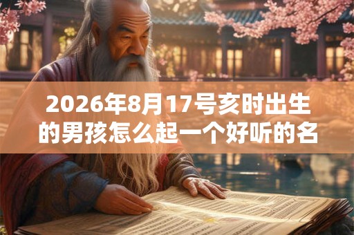 2026年8月17号亥时出生的男孩怎么起一个好听的名字