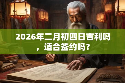 2026年二月初四日吉利吗，适合签约吗？