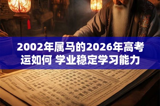 2002年属马的2026年高考运如何 学业稳定学习能力加强