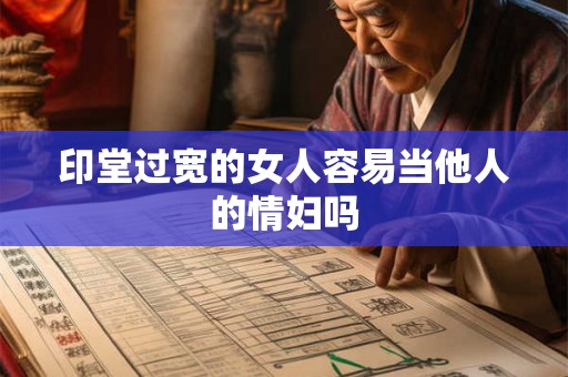 印堂过宽的女人容易当他人的情妇吗