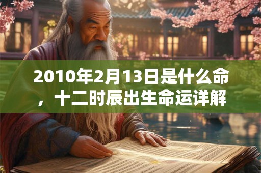 2010年2月13日是什么命，十二时辰出生命运详解