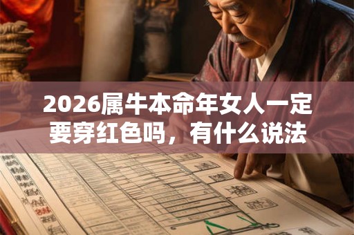 2026属牛本命年女人一定要穿红色吗，有什么说法
