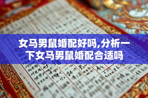 女马男鼠婚配好吗,分析一下女马男鼠婚配合适吗