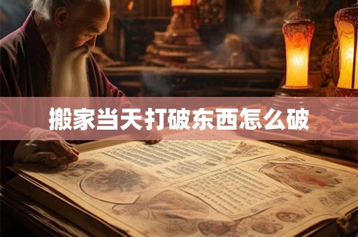 搬家当天打破东西怎么破