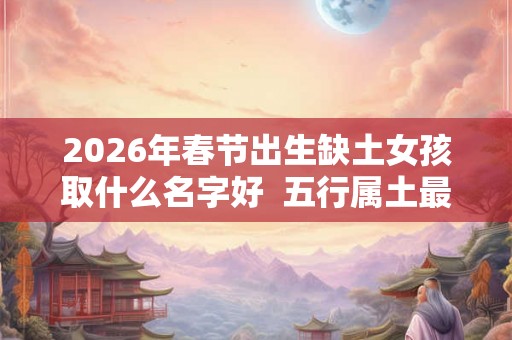 2026年春节出生缺土女孩取什么名字好  五行属土最吉利的字