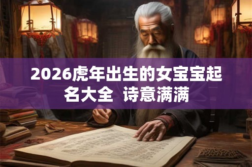 2026虎年出生的女宝宝起名大全 诗意满满 2026虎年出生的女宝宝起名大全 诗意满满