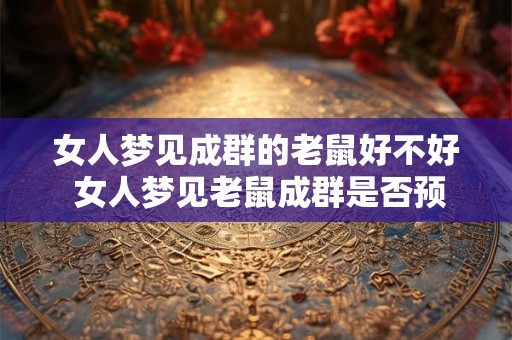 女人梦见成群的老鼠好不好 女人梦见老鼠成群是否预示什么