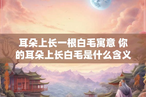 耳朵上长一根白毛寓意 你的耳朵上长白毛是什么含义