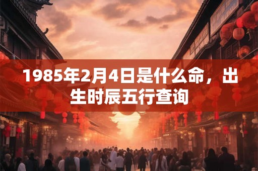 1985年2月4日是什么命，出生时辰五行查询