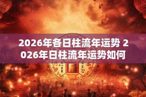 2026年各日柱流年运势 2026年日柱流年运势如何