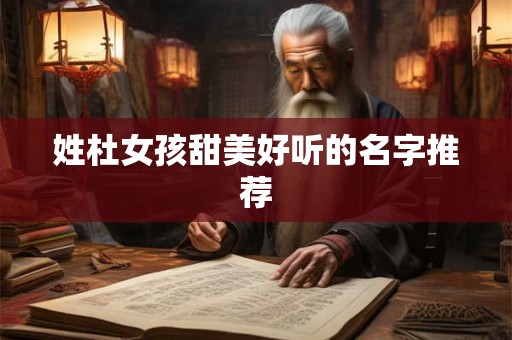 姓杜女孩甜美好听的名字推荐