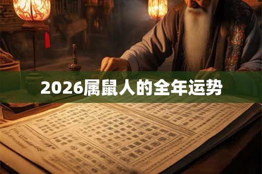 2026属鼠人的全年运势