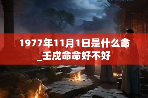 1977年11月1日是什么命_壬戌命命好不好