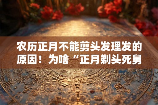 农历正月不能剪头发理发的原因！为啥“正月剃头死舅舅”