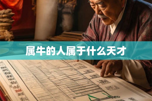 属牛的人属于什么天才 属牛的人属于什么天才