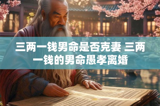 三两一钱男命是否克妻 三两一钱的男命愚孝离婚 三两一钱男命是否克妻 三两一钱的男命愚孝离婚
