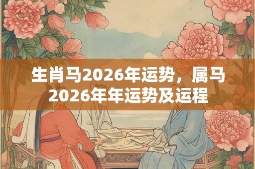 生肖马2026年运势，属马2026年年运势及运程