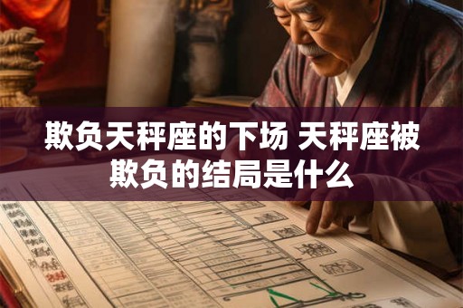 欺负天秤座的下场 天秤座被欺负的结局是什么 欺负天秤座的下场 天秤座被欺负的结局是什么