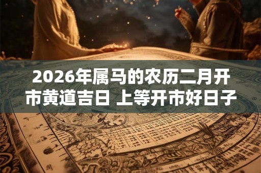 2026年属马的农历二月开市黄道吉日 上等开市好日子