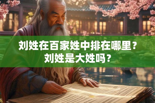 刘姓在百家姓中排在哪里？刘姓是大姓吗？
