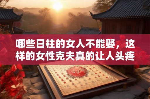 哪些日柱的女人不能娶，这样的女性克夫真的让人头疼！
